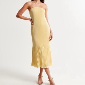A&F Giselle Pleat Release Midi Dress